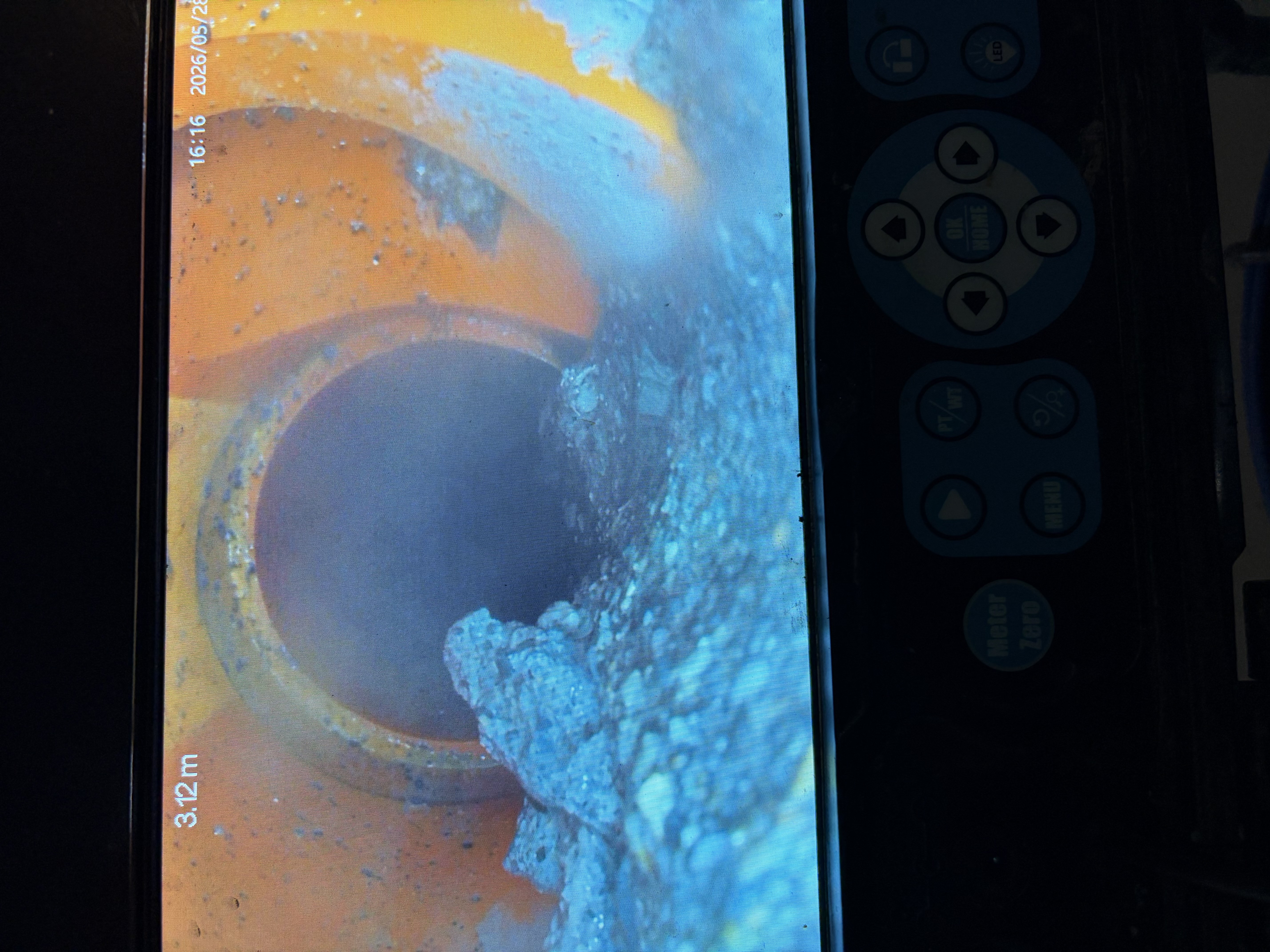通水管、通管機疏通施工前
