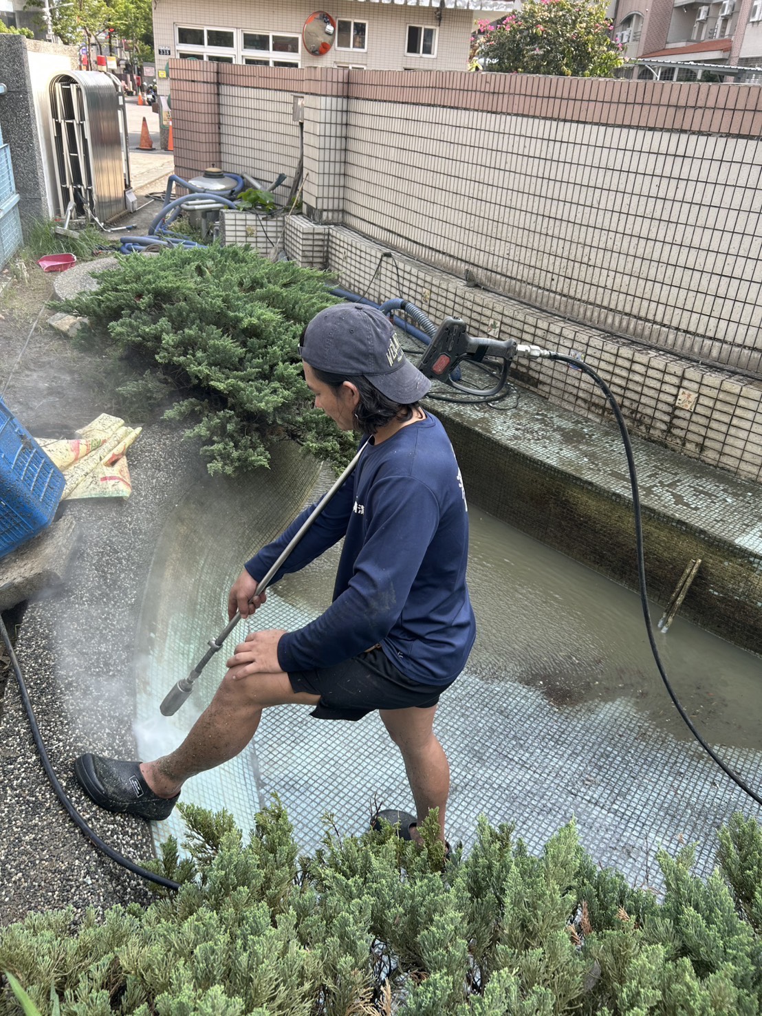 高壓水刀清洗施工中