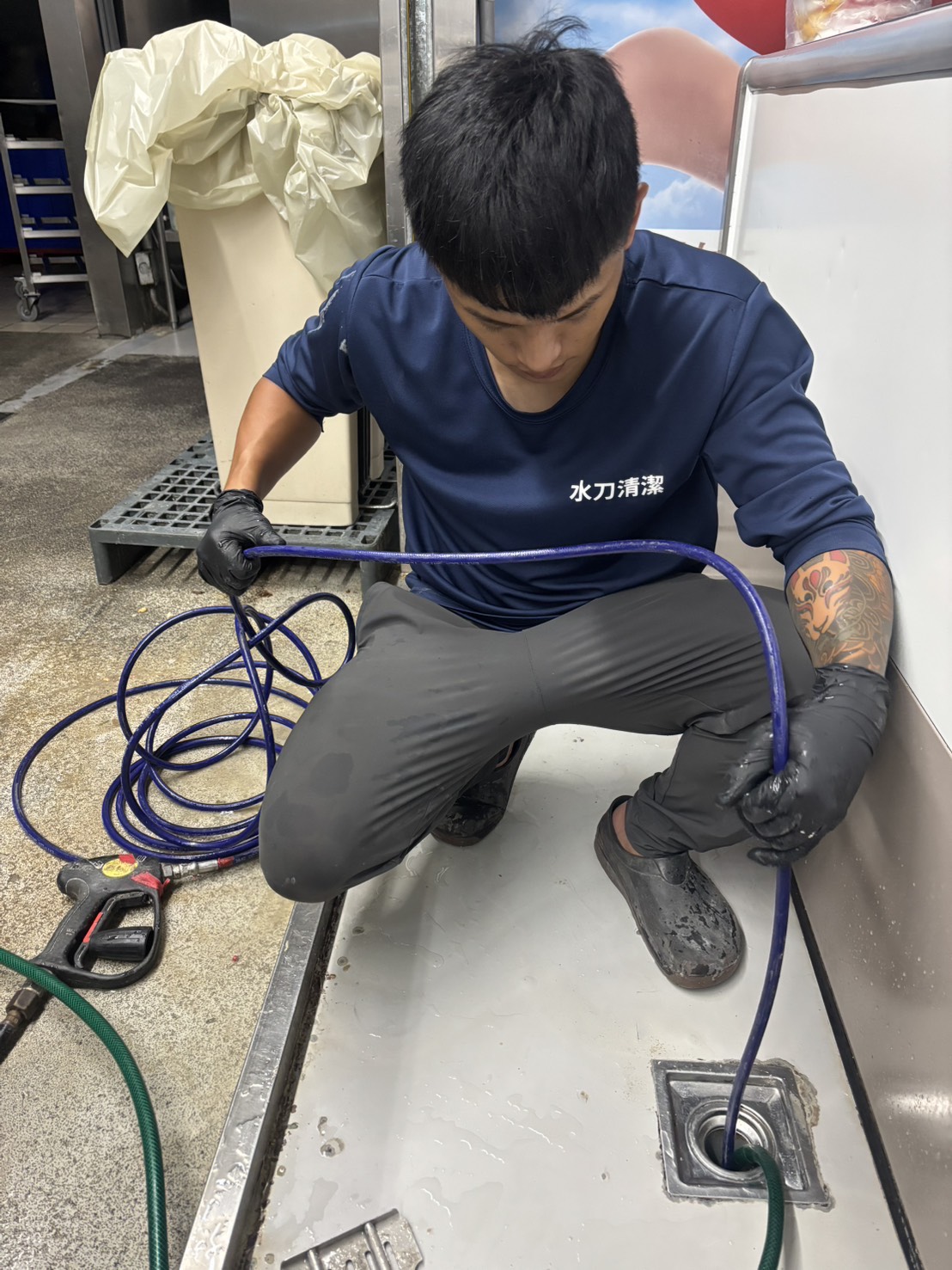 桃園通水管-龍潭通水管，餐廳管路堵塞，業主要求做管路全面保養，我們給了業主優惠配套。