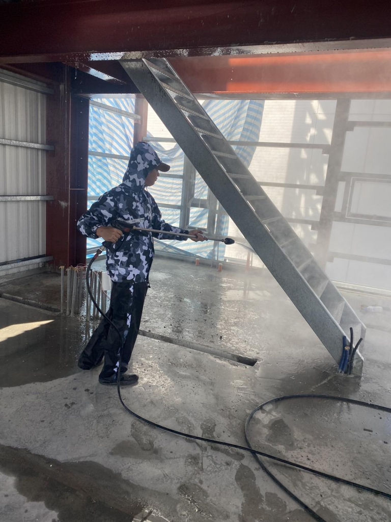 水刀噴砂除鏽施工成果